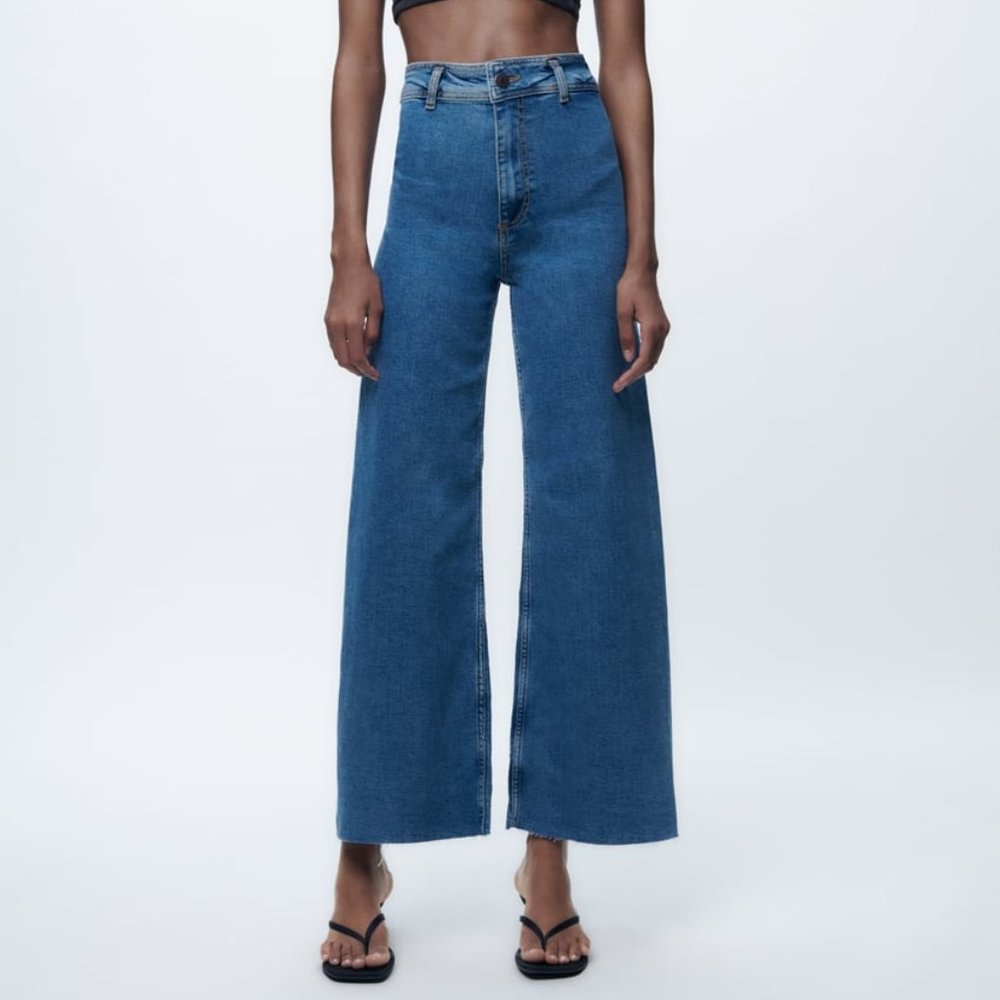 Zara High-waisted ZW Sailor Straight Jeans